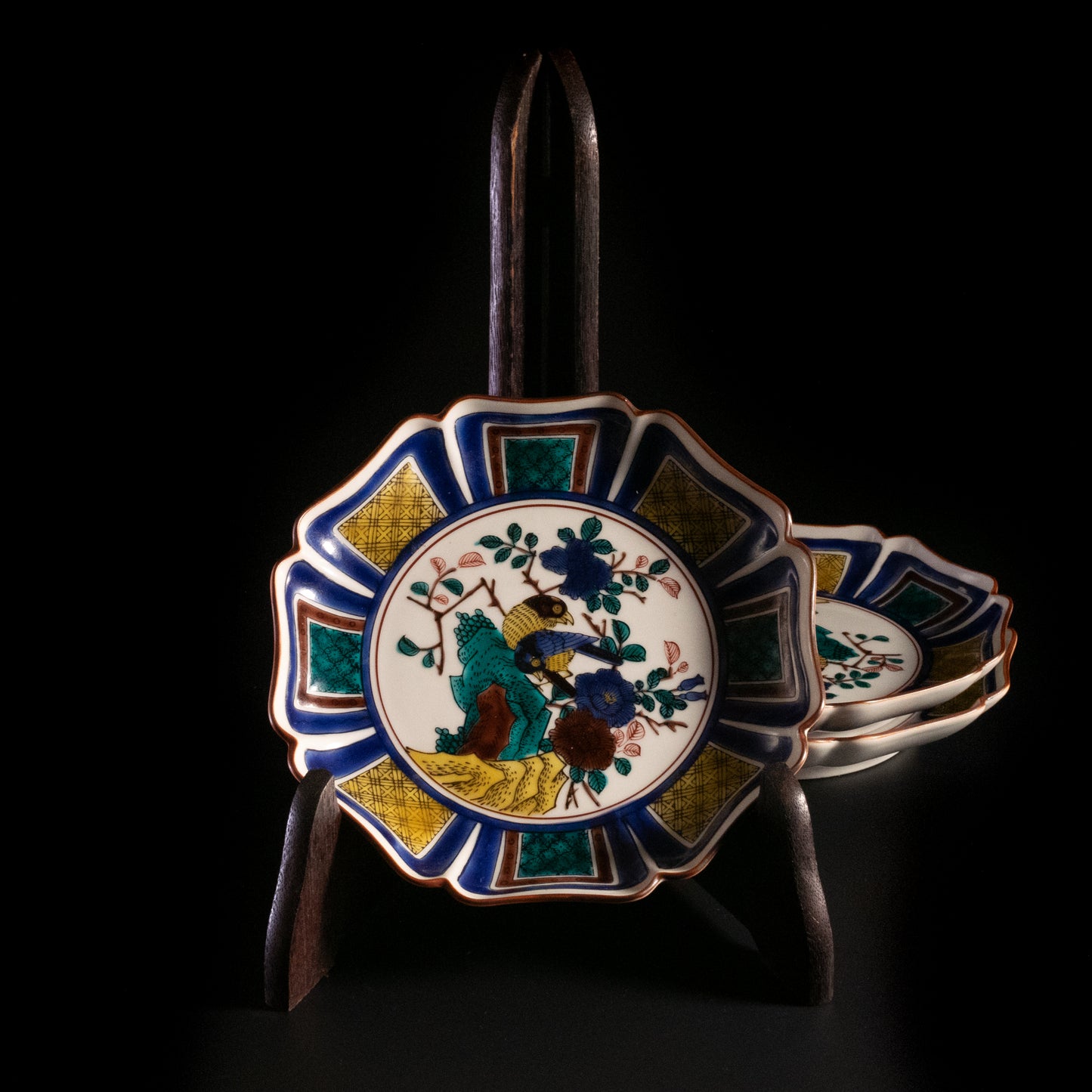 Kutani ware New Year's plate